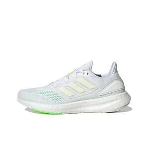 adidas Men's Pureboost 22 Running Shoe, FTWR White/Cloud White/Beam Green, 7.5